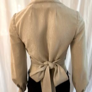 Lovely, sparkly 70's wrap waist blouse. Versatile. Perfect condition. Small.